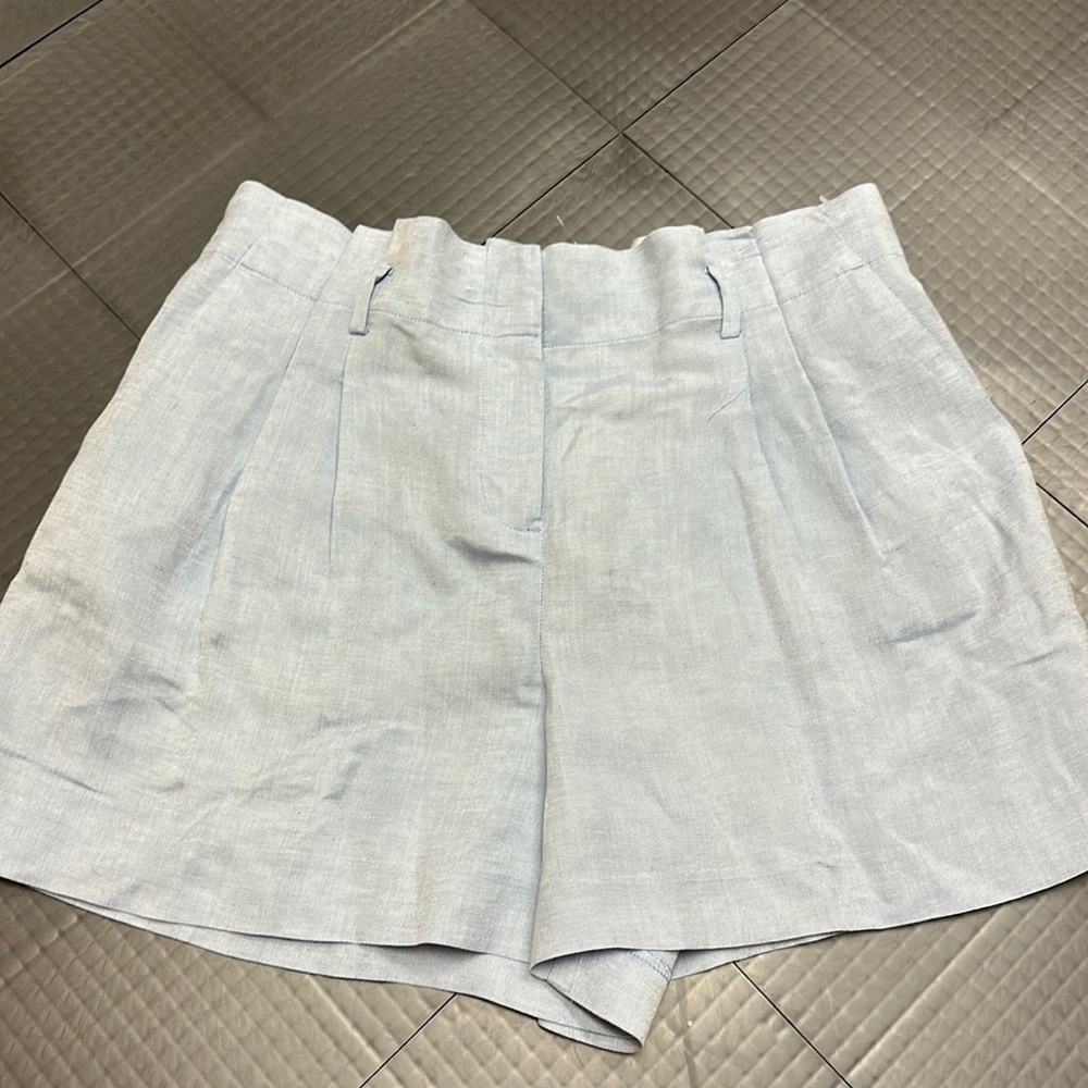 LOFT WOMENS SHORTS SIZE 10 BLUE LINEN